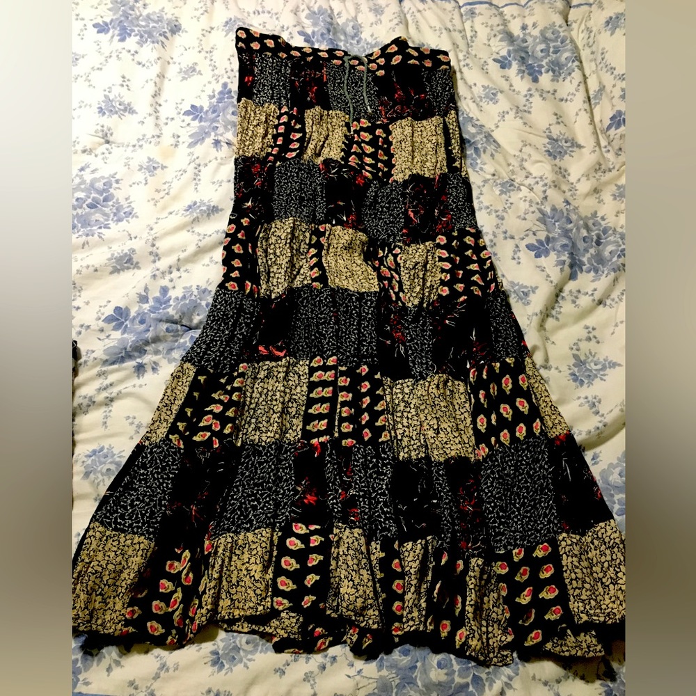 Gorgeous Broomstick Patchwork Flowy Skirt 3XL